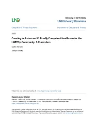 Creating Inclusive and Culturally Competent Healthcare for the LGBTQ+ Community: a Curriculum
