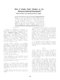 Diets of Greater Prairie Chickens on the Sheyenne National Grasslands1,2 3 4 Mark A
