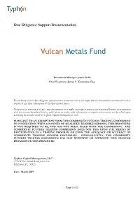 Due Diligence Support Documentation