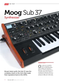Moog Sub 37 Synthesizer