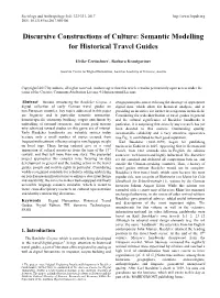 Semantic Modelling for Historical Travel Guides