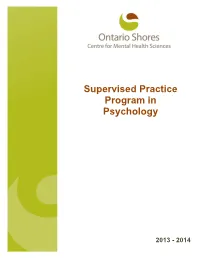 Supervised Practice Program in Psychology