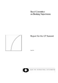 Basel Committee on Banking Supervision Report for the G7 Summit