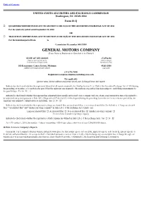 GENERAL MOTORS COMPANY (Exact Name of Registrant As Specified in Its Charter)