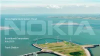 Nokia Digital Automation Cloud Broadband Everywhere July 2020