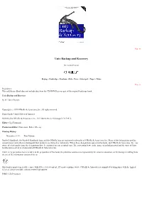 Unix Backup and Recovery