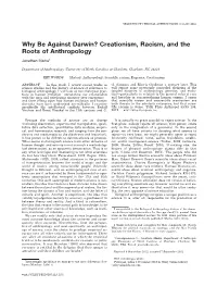 Why Be Against Darwin? Creationism, Racism, and the Roots of Anthropology