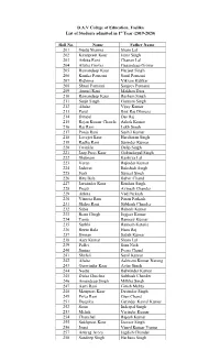 (2019-2020) Roll No. Name Father Name 201 Geetu Sharma