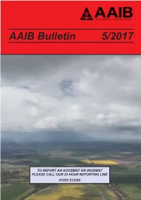 AAIB Bulletin 5/2017