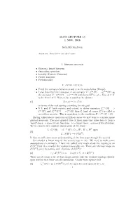 Lecture 15 1 Nov, 2016