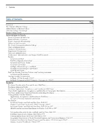 Table of Contents Page Foreword