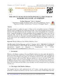 The Impact of Islam on Socio-Political Structure of Mandara Sultanate: an Overview