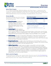 Better Plants Overview April 2020