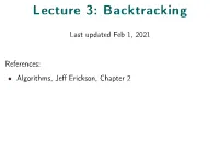 Lecture 3: Backtracking