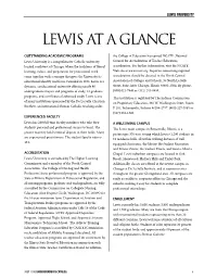 Lewis at a Glance