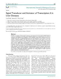 Signal Transducer and Activator of Transcription 4 in Liver Diseases Yan Wang1, Aijuan Qu3,4, Hua Wang2