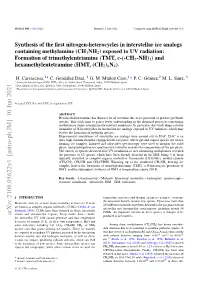 Synthesis of the First Nitrogen-Heterocycles in Interstellar