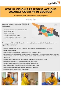 WVG Response Actions Against COVID 19