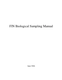 FIN Biological Sampling Procedures
