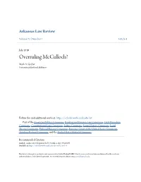 Overruling Mcculloch? Mark A