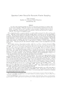 Quantum Lower Bound for Recursive Fourier Sampling
