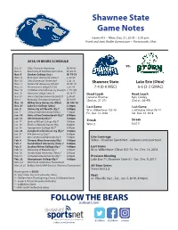 Shawnee State Game Notes FOLLOW the BEARS