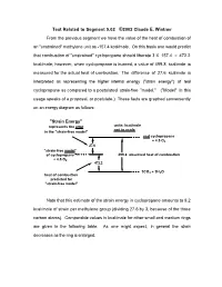 Text Related to Segment 5.02 ©2002 Claude E. Wintner from the Previous Segment We Have the Value of the Heat of Combustion Of