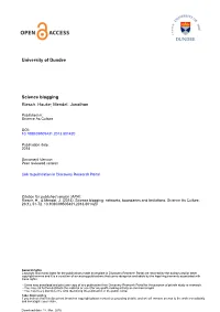 University of Dundee Science Blogging Riesch, Hauke