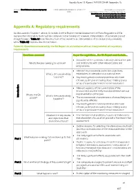 Appendix A: Regulatory Requirements