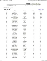 FMQB ACQB E-Tracking: Logged In