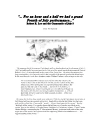 “… for an Hour and a Half We Had a Grand Fourth of July Performance…” Robert E