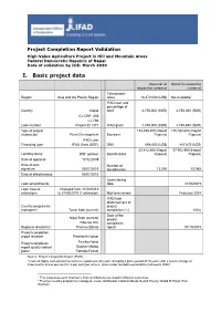 I. Basic Project Data