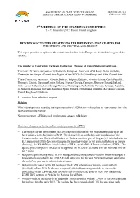 Report on Activities Relating to the Implementation of Aewa for the Europe and Central Asia Region