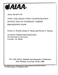 Aiaa 96-2517-Cp Twin Tail/Delta Wing Configuration Buffet