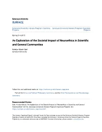 An Exploration of the Societal Impact of Neuroethics in Scientific and General Communities