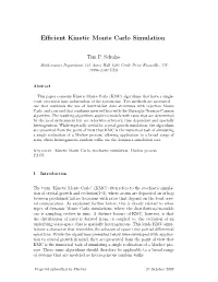 Efficient Kinetic Monte Carlo Simulation