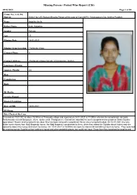 Missing Person - Period Wise Report (CIS) 08/02/2021 Page 1 of 50