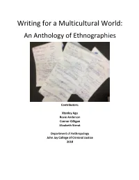 Writing for a Multicultural World: an Anthology of Ethnographies
