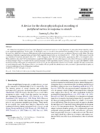 A Device for the Electrophysiological Recording of Peripheral Nerves In