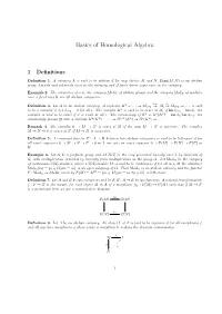 Basics of Homological Algebra
