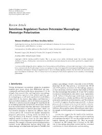 Interferon-Regulatory Factors Determine Macrophage Phenotype Polarization