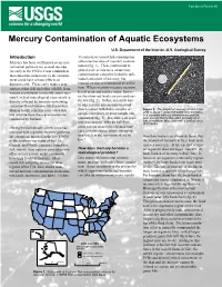 Mercury Contamination of Aquatic Ecosystems
