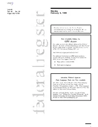 PDF (Adobe E-Mail: Info@Fedreg.Nara.Gov Portable Document Format, Including Full Text and All Graphics), Or SUMMARY (Abbreviated Text) Files