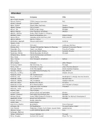 Attendee List (PDF)
