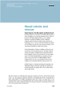 Naval Robots and Rescue