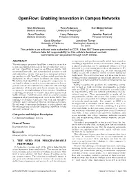 Openflow: Enabling Innovation in Campus Networks
