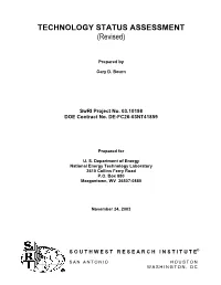 TECHNOLOGY STATUS ASSESSMENT (Revised)