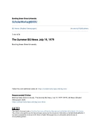 The Summer BG News July 19, 1979