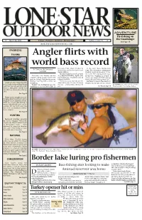 Angler Flirts with World Bass Record