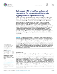 Cell-Based HTS Identifies a Chemical Chaperone for Preventing ER
